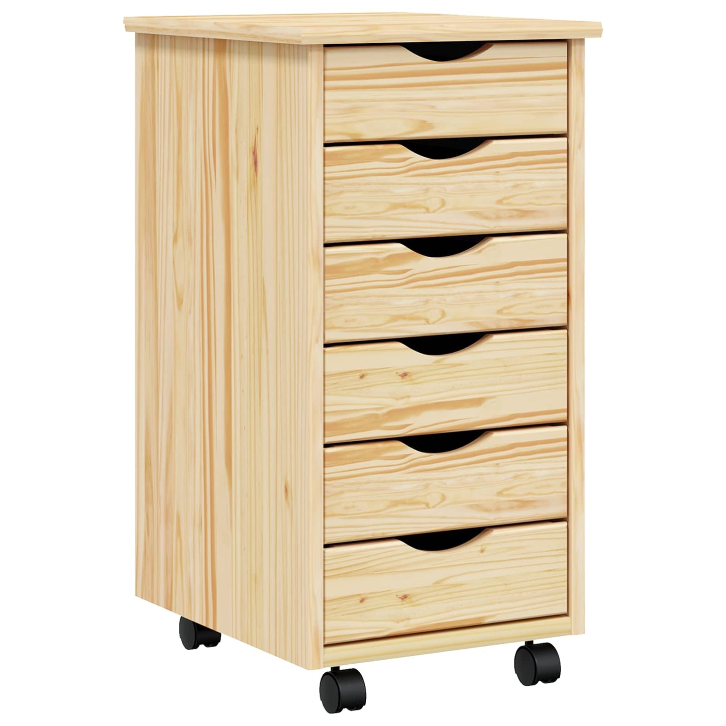 vidaXL Rolling Cabinet with Drawers MOSS 34 x 39 x 65.5 cm 2
