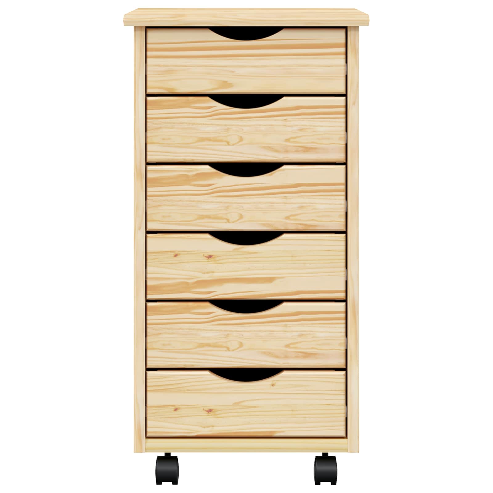 vidaXL Rolling Cabinet with Drawers MOSS 34 x 39 x 65.5 cm 5