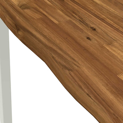 vidaXL Live Edge Dining Table 60 x 55 x 75 cm Solid Acacia Wood 6