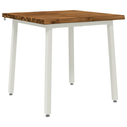vidaXL Live Edge Dining Table 60 x 55 x 75 cm Solid Acacia Wood 2