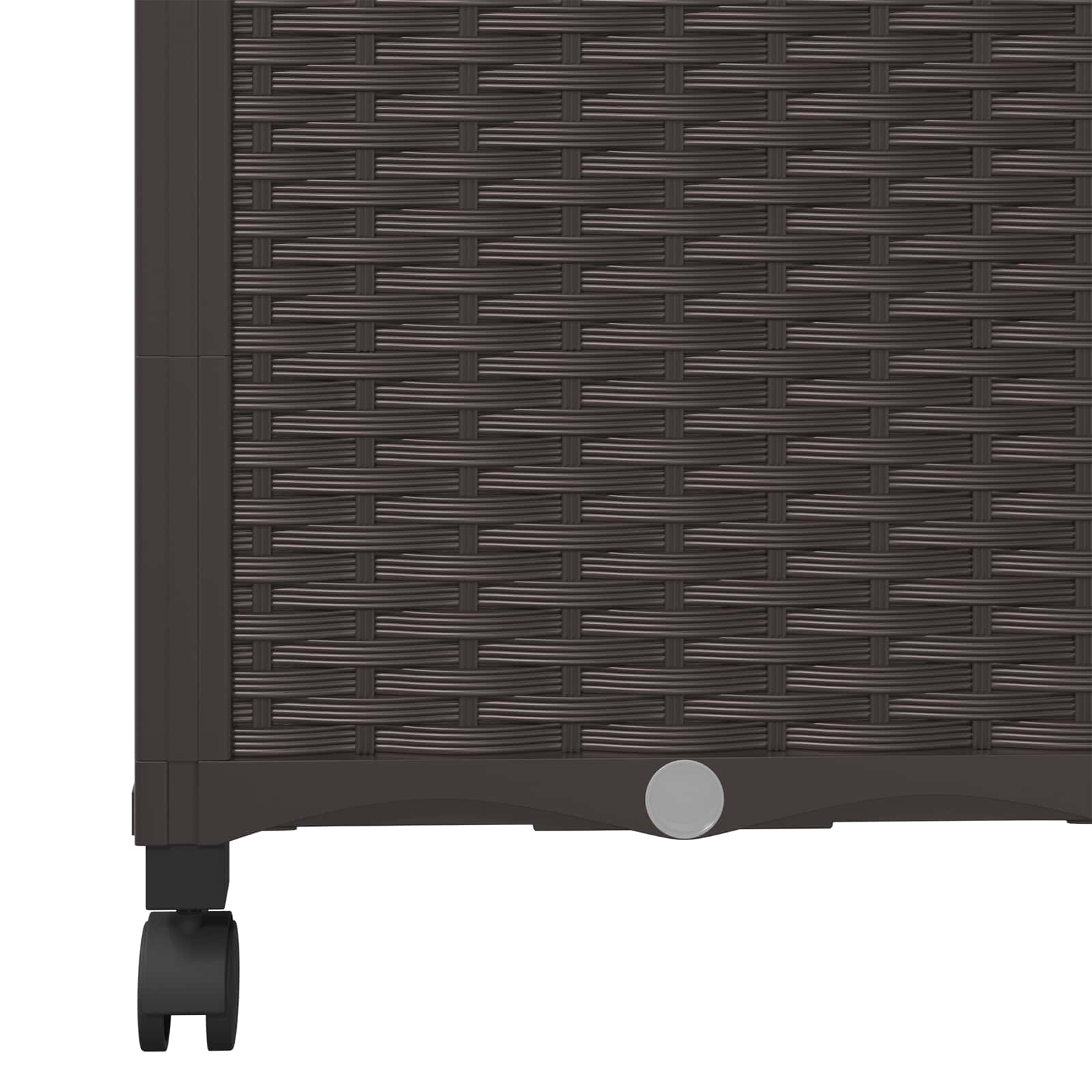 vidaXL Garden Planter with Trellis&Wheels Brown 40 x 40 x 146 cm PP 6