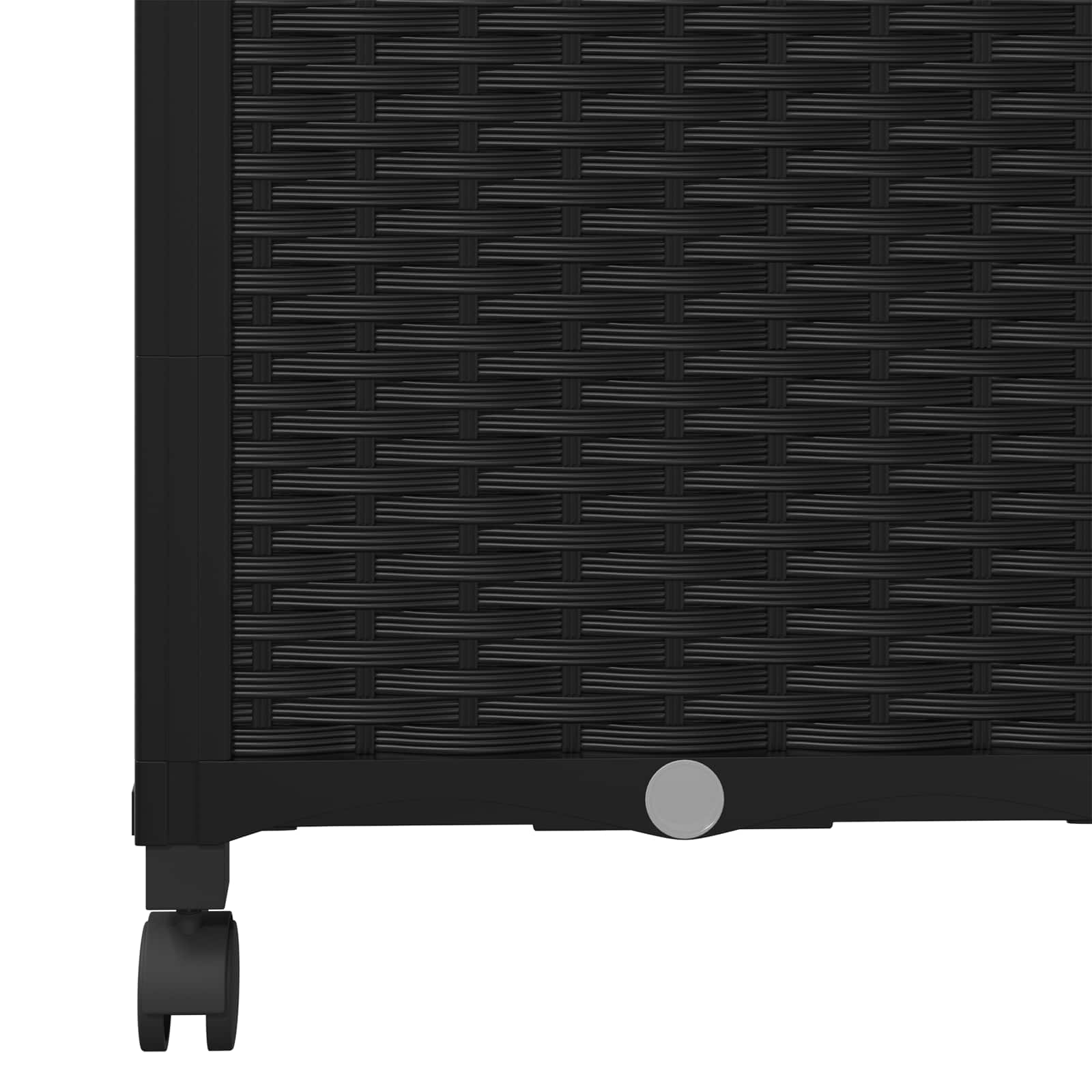 vidaXL Garden Planter with Trellis&Wheels Black 40 x 40 x 146 cm PP 6