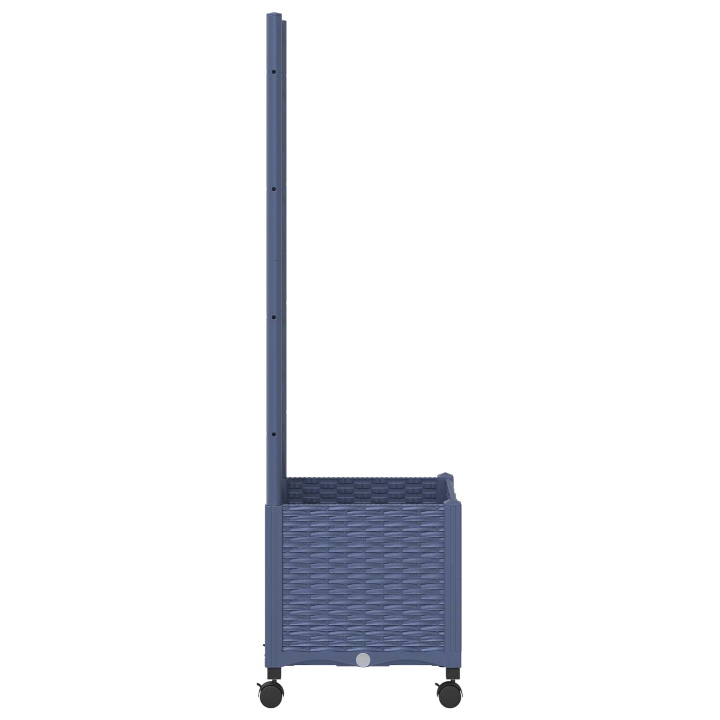 vidaXL Garden Planter with Trellis&Wheels Blue Grey 40 x 40 x 146 cm 4