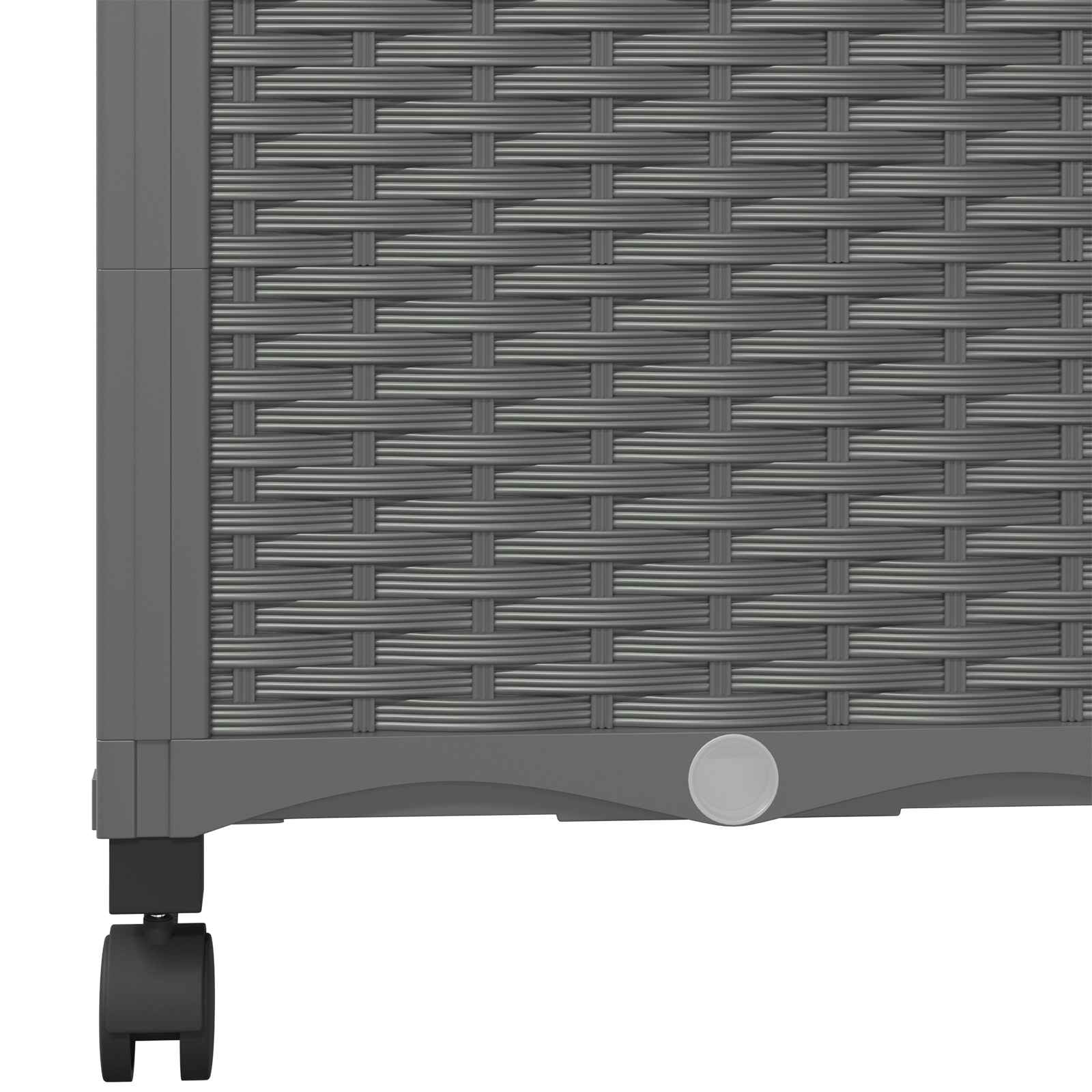 vidaXL Garden Planter with Trellis&Wheels Light Grey 40 x 40 x 146 cm 6