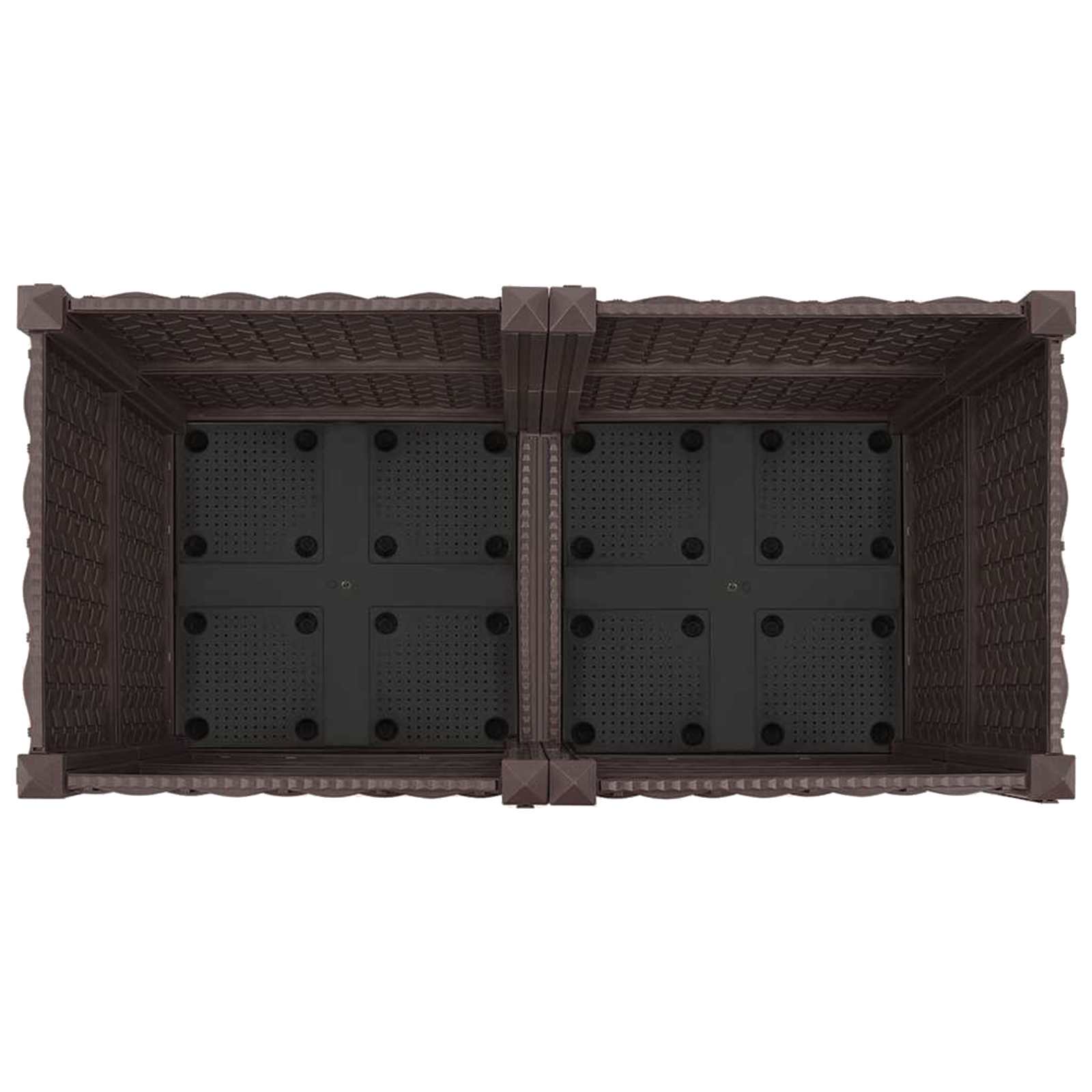 vidaXL Garden Planter with Wheels Brown 80 x 40 x 44 cm PP 5