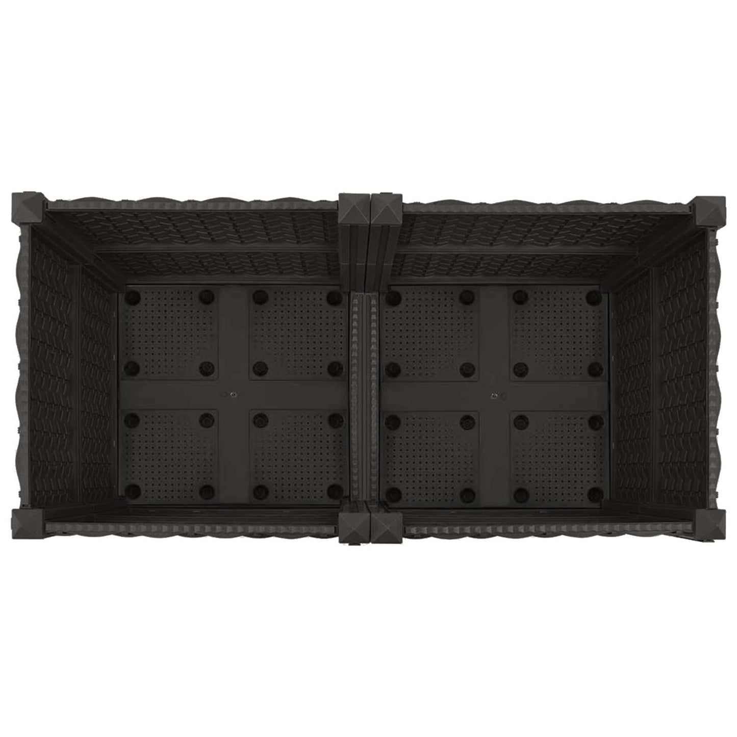 vidaXL Garden Planter with Wheels Black 80 x 40 x 44 cm PP 5
