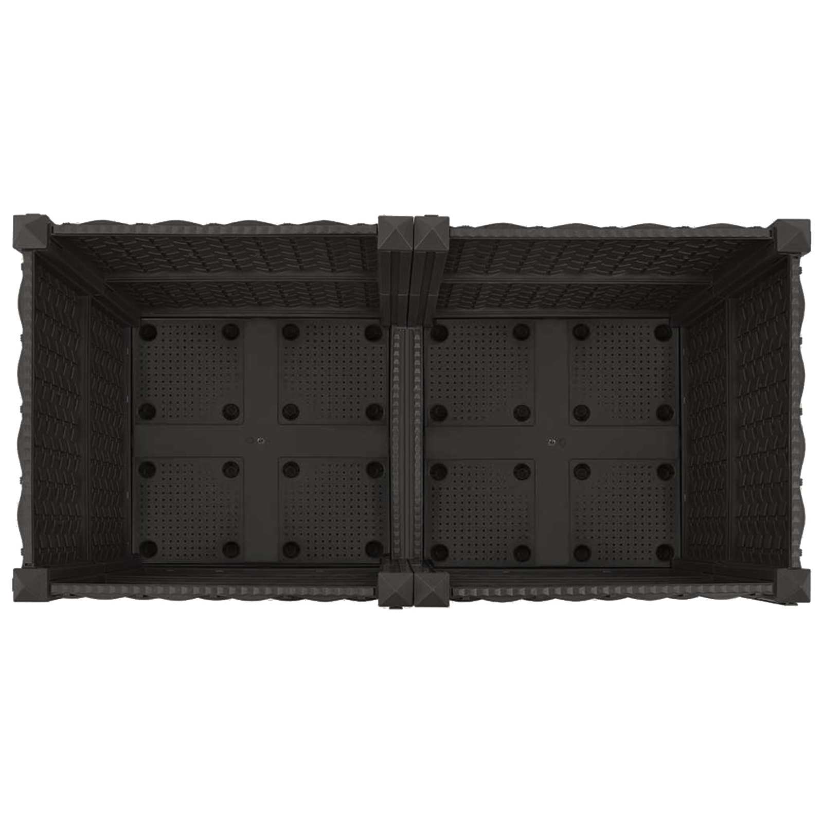 vidaXL Garden Planter with Wheels Black 80 x 40 x 44 cm PP 5