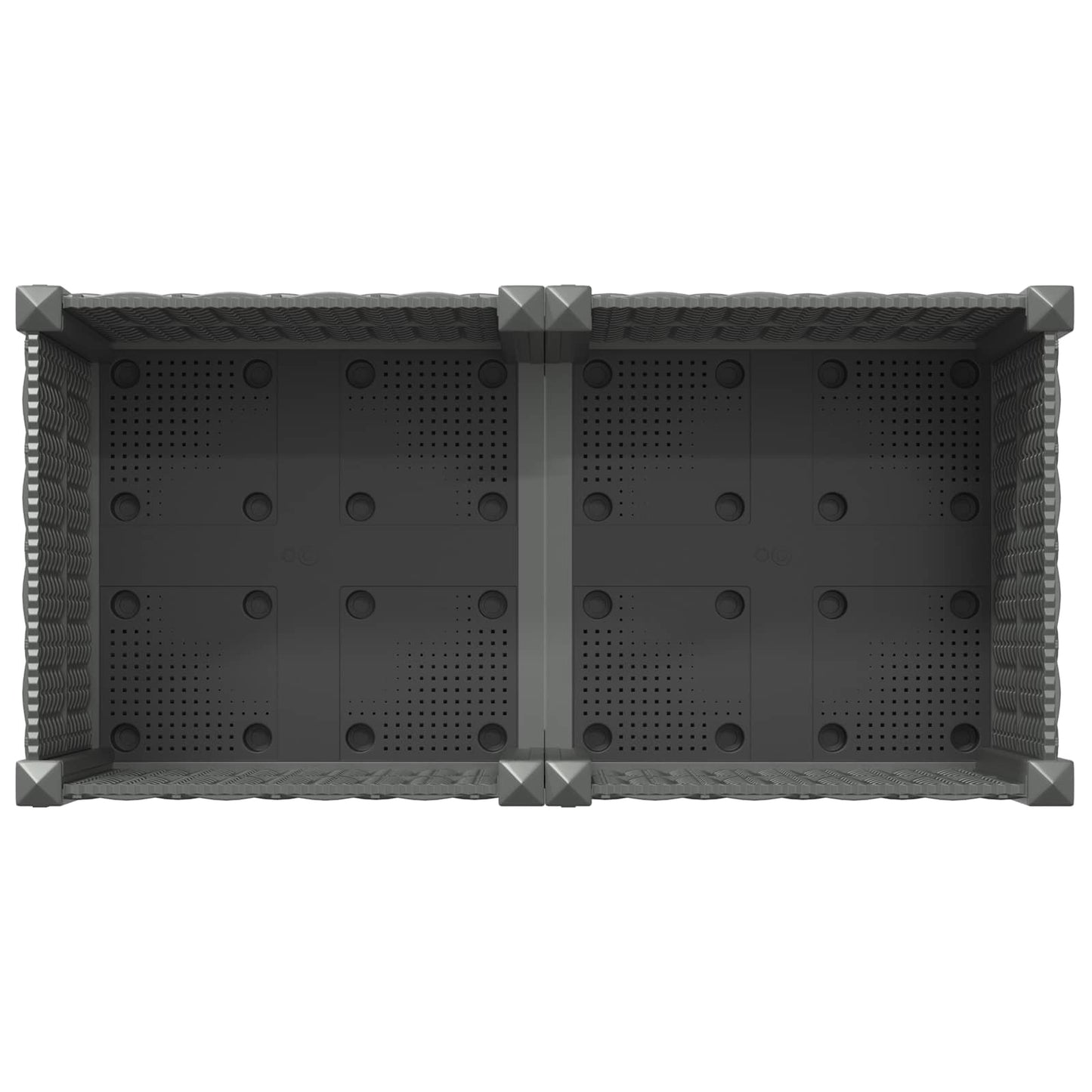 vidaXL Garden Planter with Wheels Light Grey 80 x 40 x 48 cm PP 5