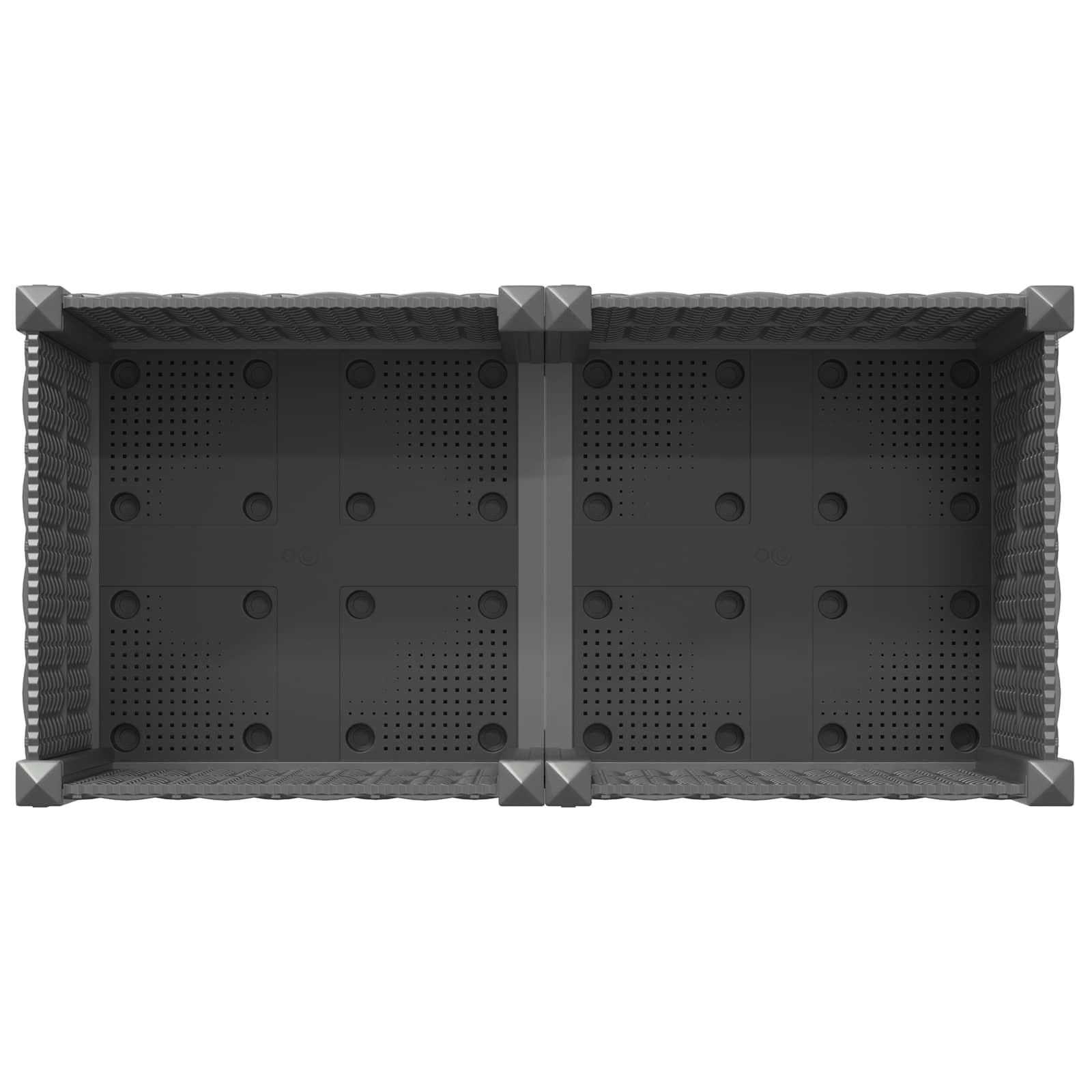 vidaXL Garden Planter with Wheels Light Grey 80 x 40 x 48 cm PP 5
