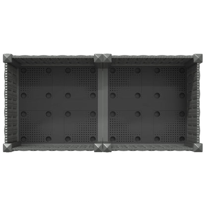 vidaXL Garden Planter with Wheels Light Grey 80 x 40 x 48 cm PP 5