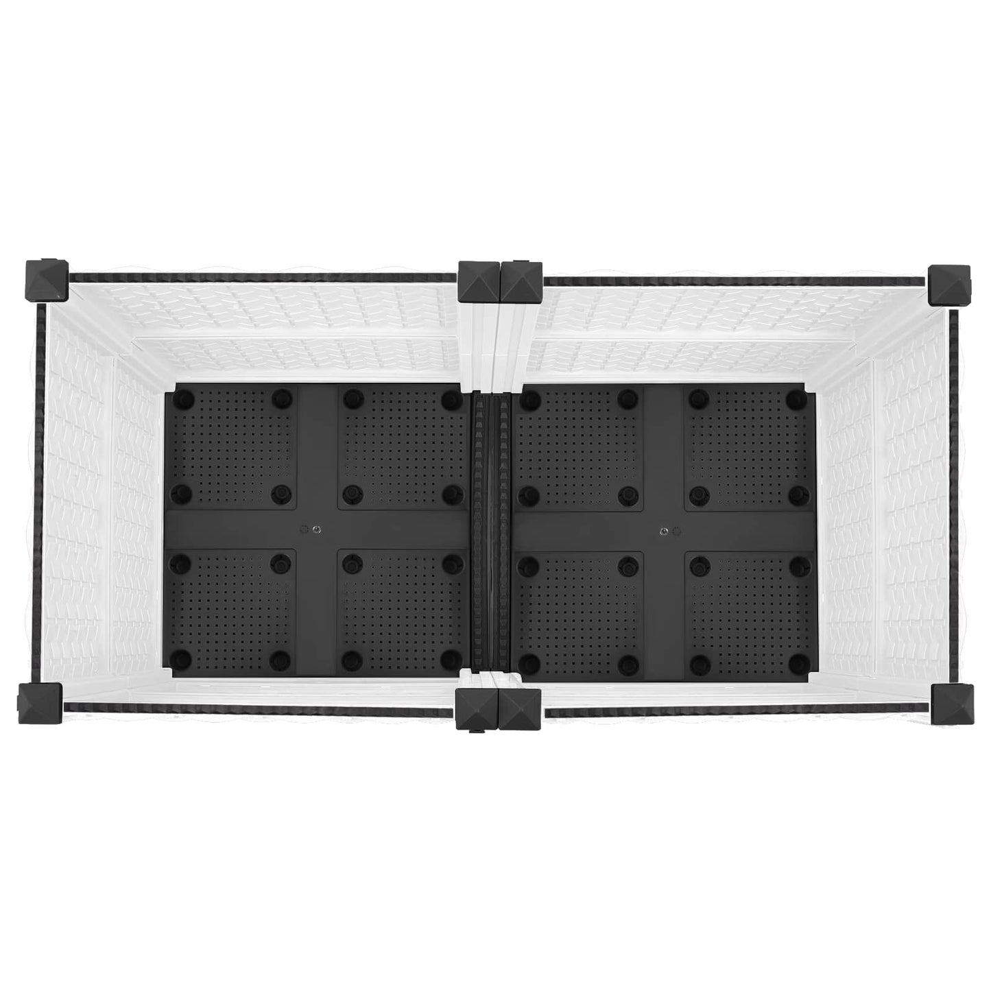 vidaXL Garden Planter with Wheels White 80 x 40 x 48 cm PP 5