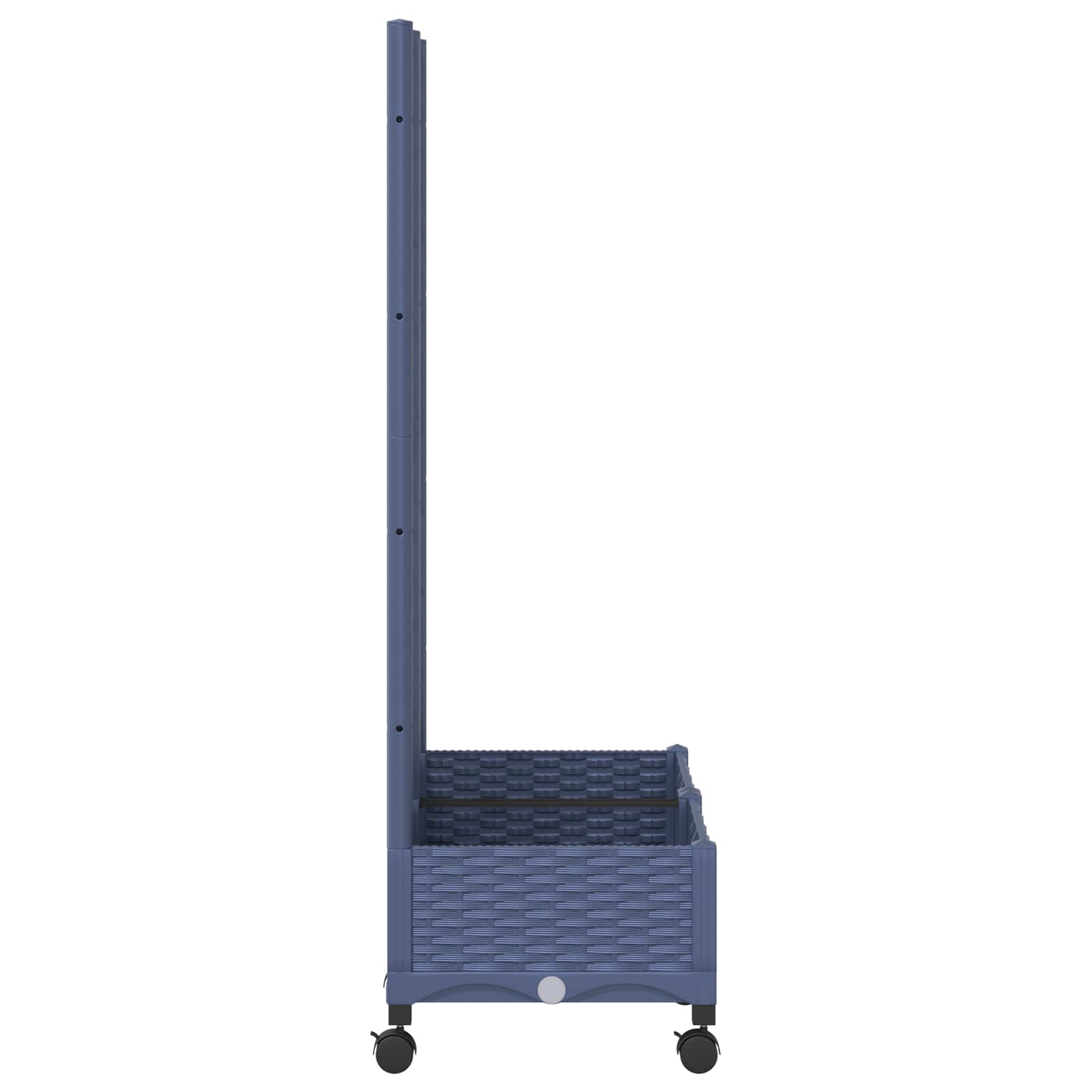 vidaXL Garden Planter with Trellis&Wheels Blue Grey 80 x 40 x 131.5 cm 4