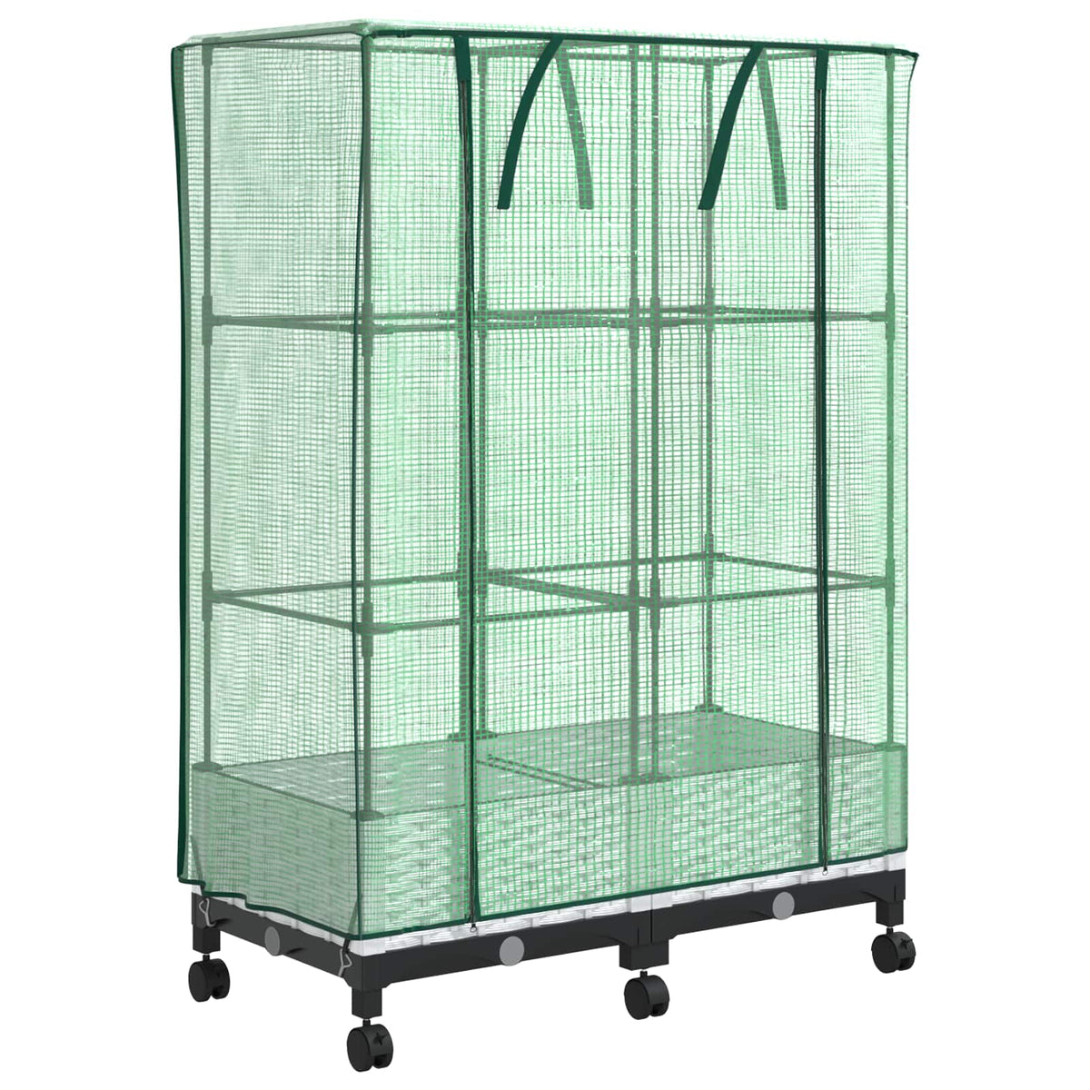 Garden Planter with Greenhouse Cover&Wheels PP with wheels Height 123 cm White 80 cm
