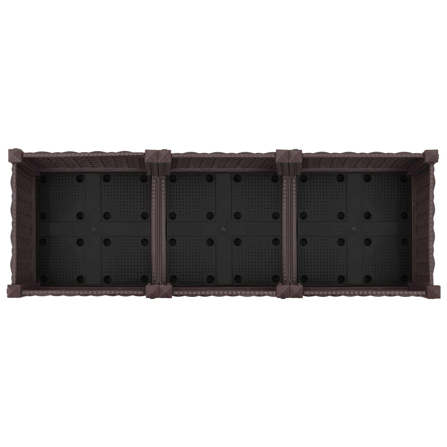vidaXL Garden Planter with Wheels Brown 120 x 40 x 29 cm PP 5