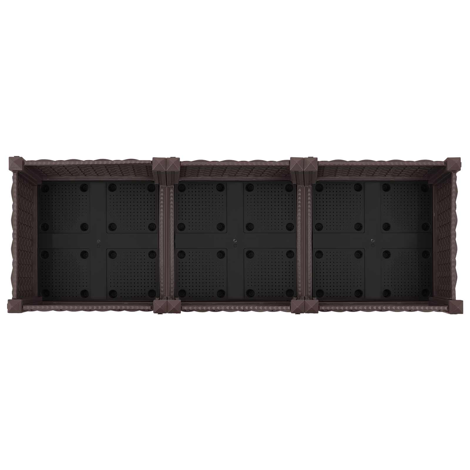 vidaXL Garden Planter with Wheels Brown 120 x 40 x 29 cm PP 5