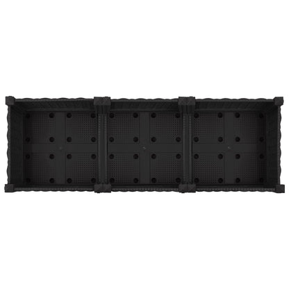 vidaXL Garden Planter with Wheels Black 120 x 40 x 29 cm PP 5