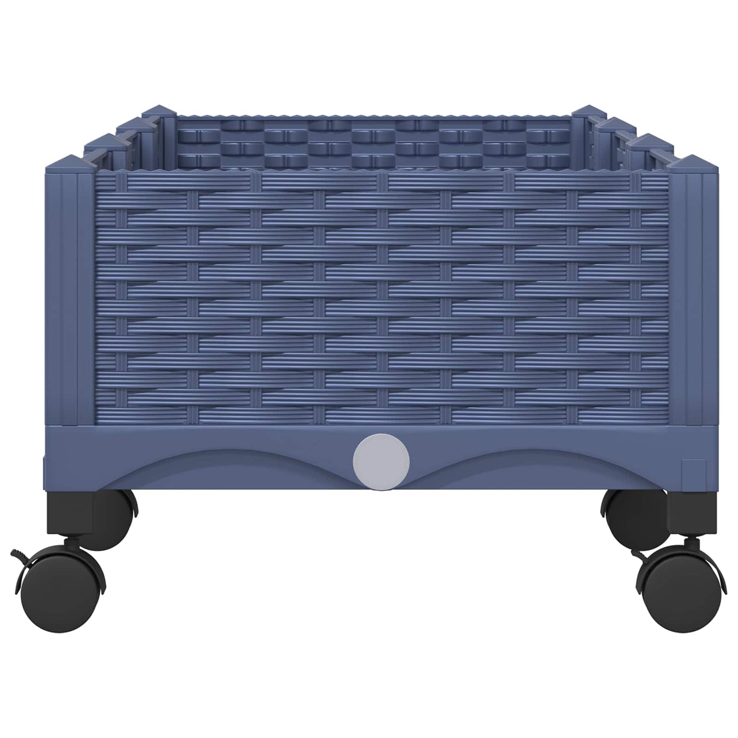 vidaXL Garden Planter with Wheels Blue Grey 120 x 40 x 33 cm PP 4