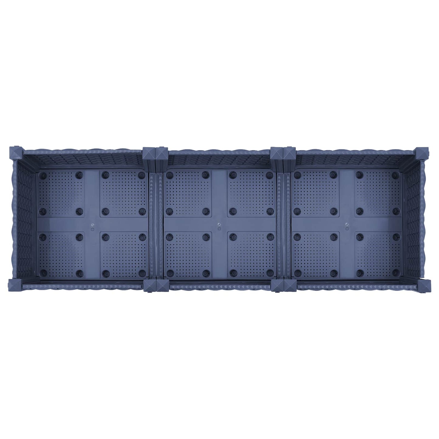 vidaXL Garden Planter with Wheels Blue Grey 120 x 40 x 33 cm PP 5