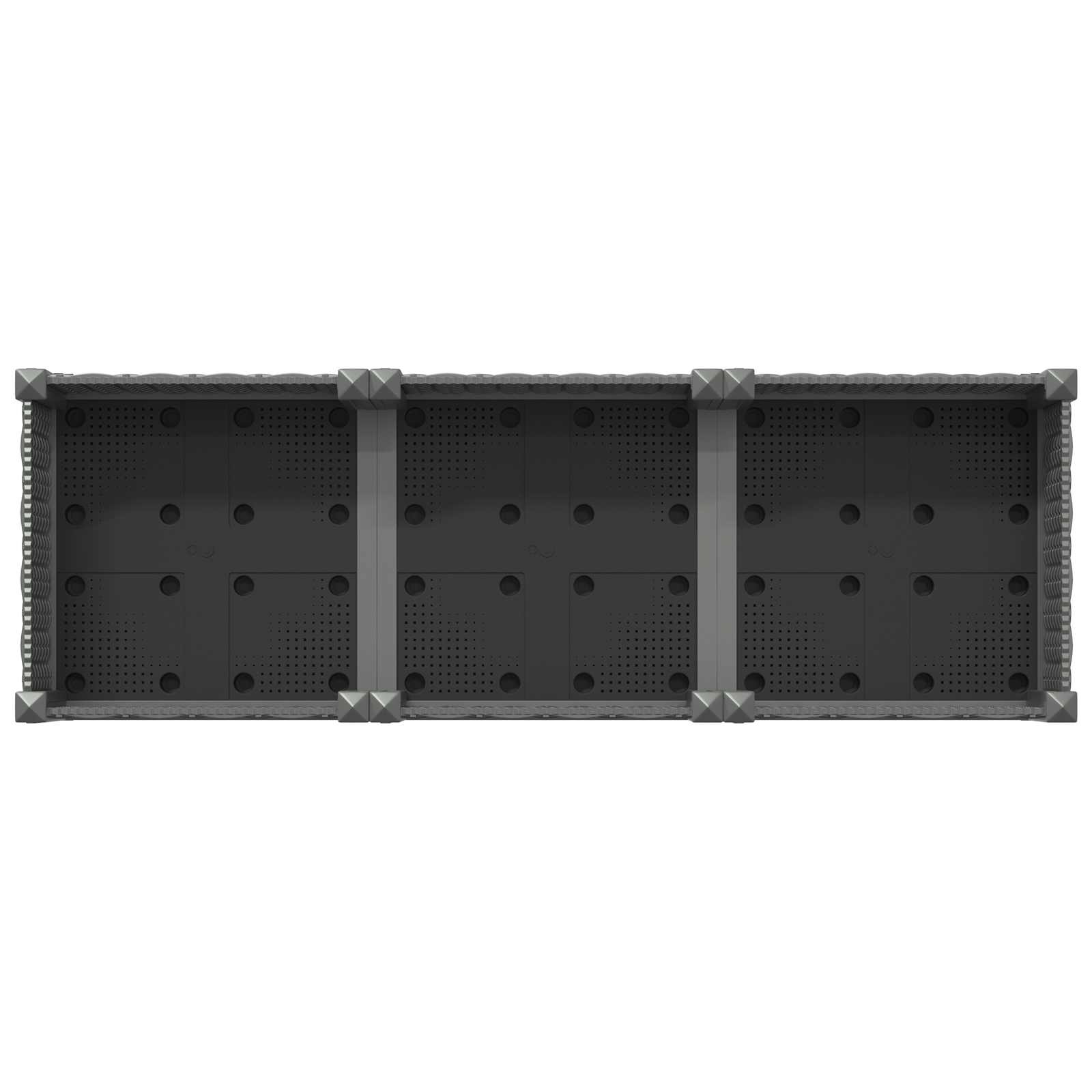 vidaXL Garden Planter with Wheels Light Grey 120 x 40 x 33 cm PP 5