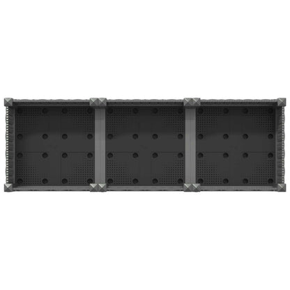 vidaXL Garden Planter with Wheels Light Grey 120 x 40 x 33 cm PP 5