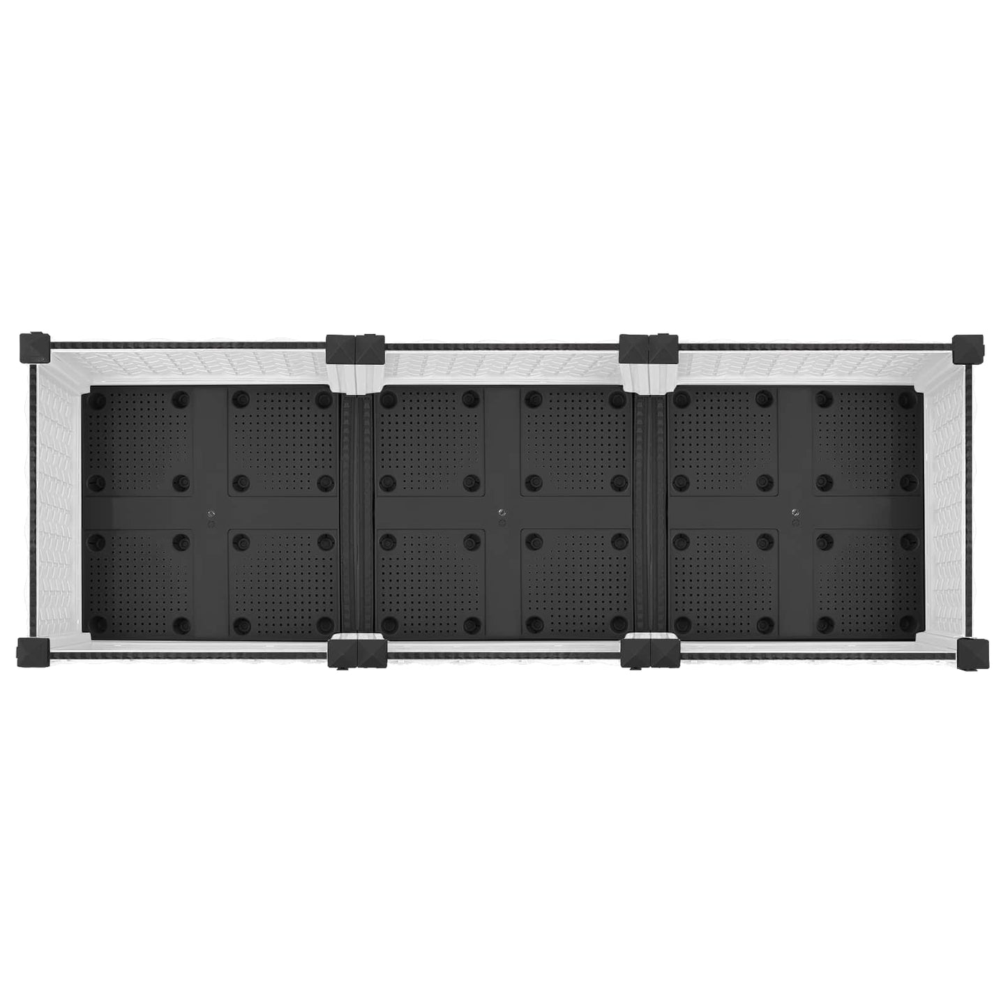 vidaXL Garden Planter with Wheels White 120 x 40 x 33 cm PP 5