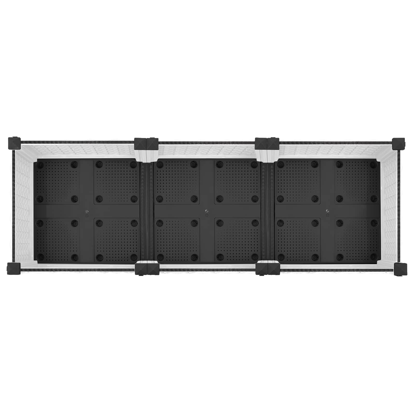vidaXL Garden Planter with Wheels White 120 x 40 x 33 cm PP 5