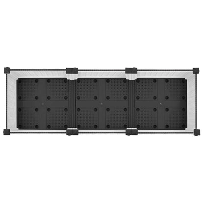 vidaXL Garden Planter with Wheels White 120 x 40 x 33 cm PP 5