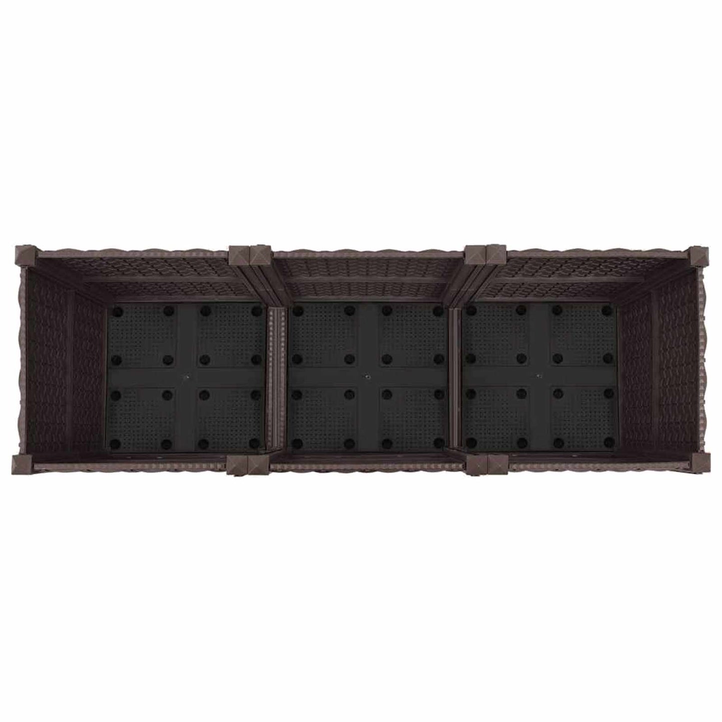 vidaXL Garden Planter with Wheels Brown 120 x 40 x 44 cm PP 5