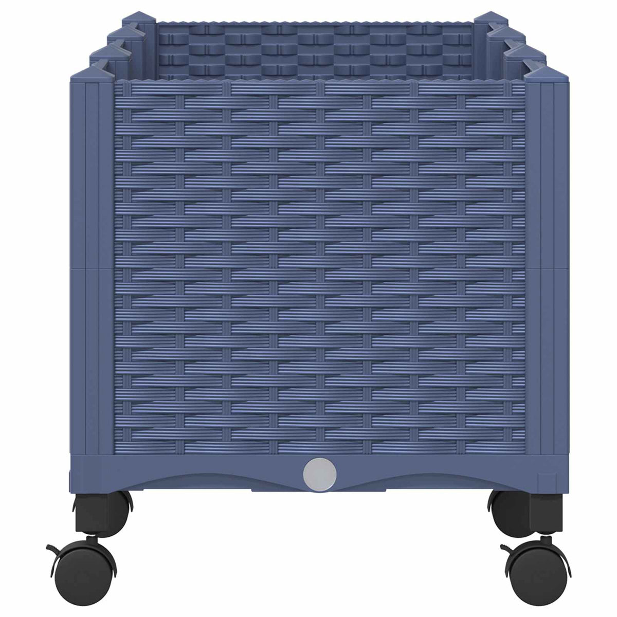 vidaXL Garden Planter with Wheels Blue Grey 120 x 40 x 44 cm PP 4