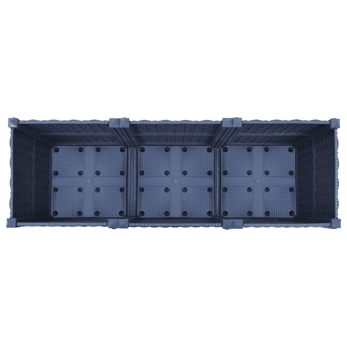 vidaXL Garden Planter with Wheels Blue Grey 120 x 40 x 44 cm PP 5