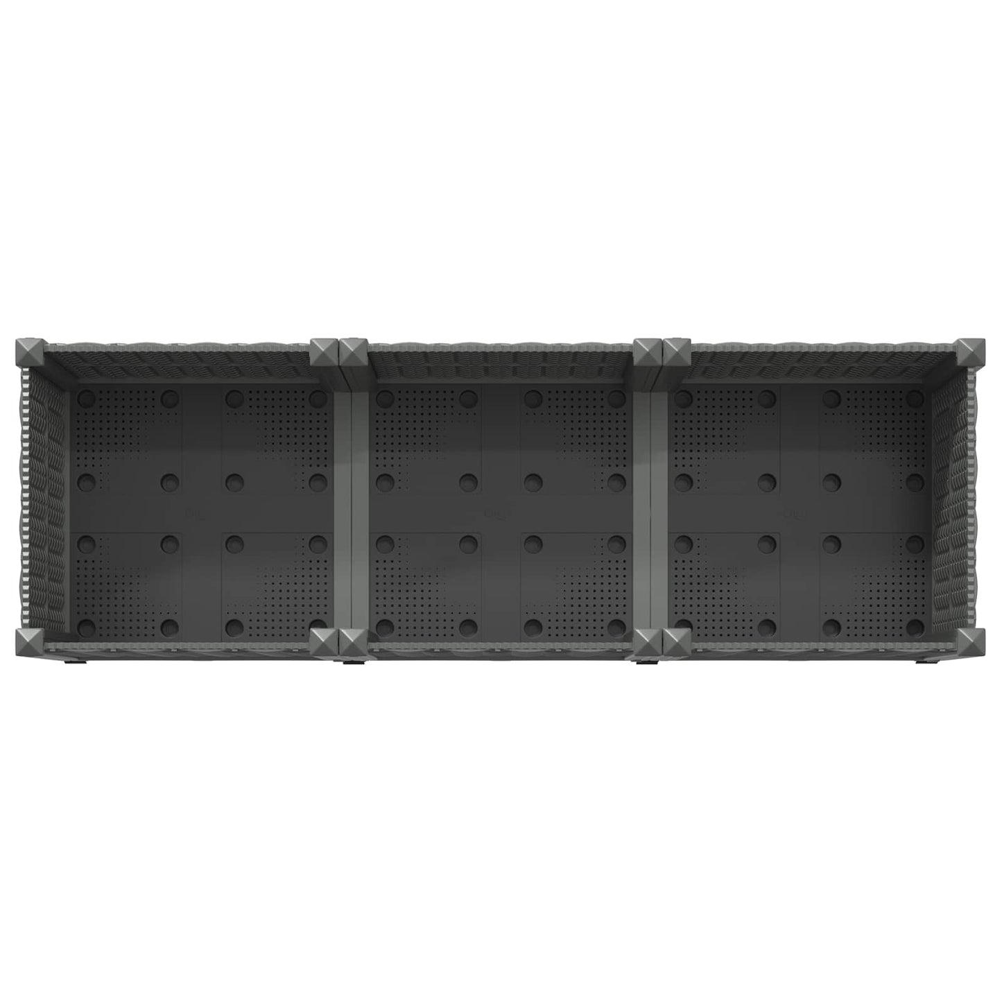 vidaXL Garden Planter with Wheels Light Grey 120 x 40 x 48 cm PP 5