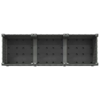 vidaXL Garden Planter with Wheels Light Grey 120 x 40 x 48 cm PP 5