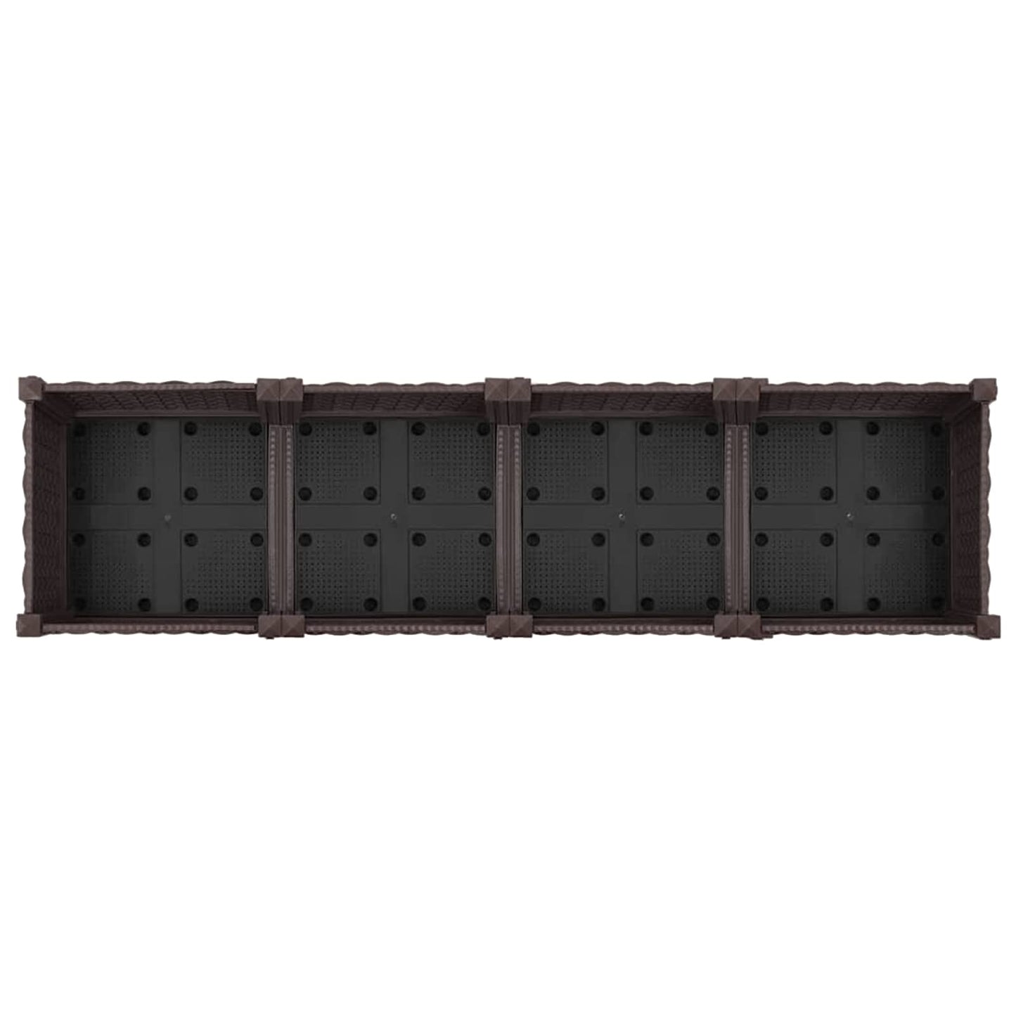 vidaXL Garden Planter with Wheels Brown 160 x 40 x 29 cm PP 5