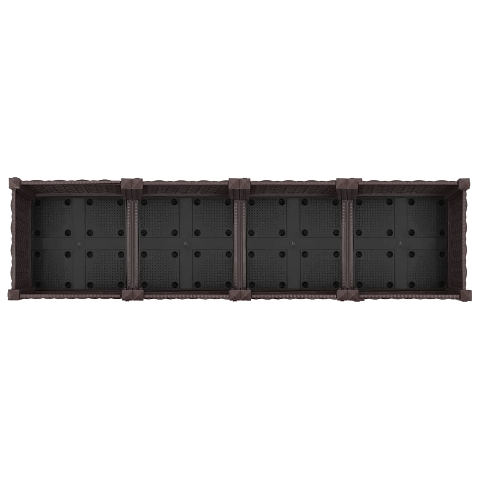 vidaXL Garden Planter with Wheels Brown 160 x 40 x 29 cm PP 5