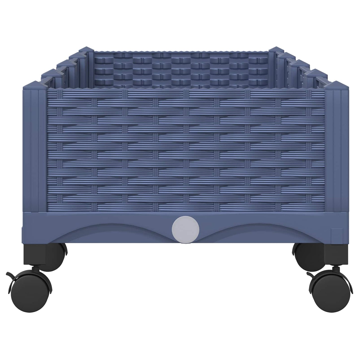 vidaXL Garden Planter with Wheels Blue Grey 160 x 40 x 33 cm PP 4