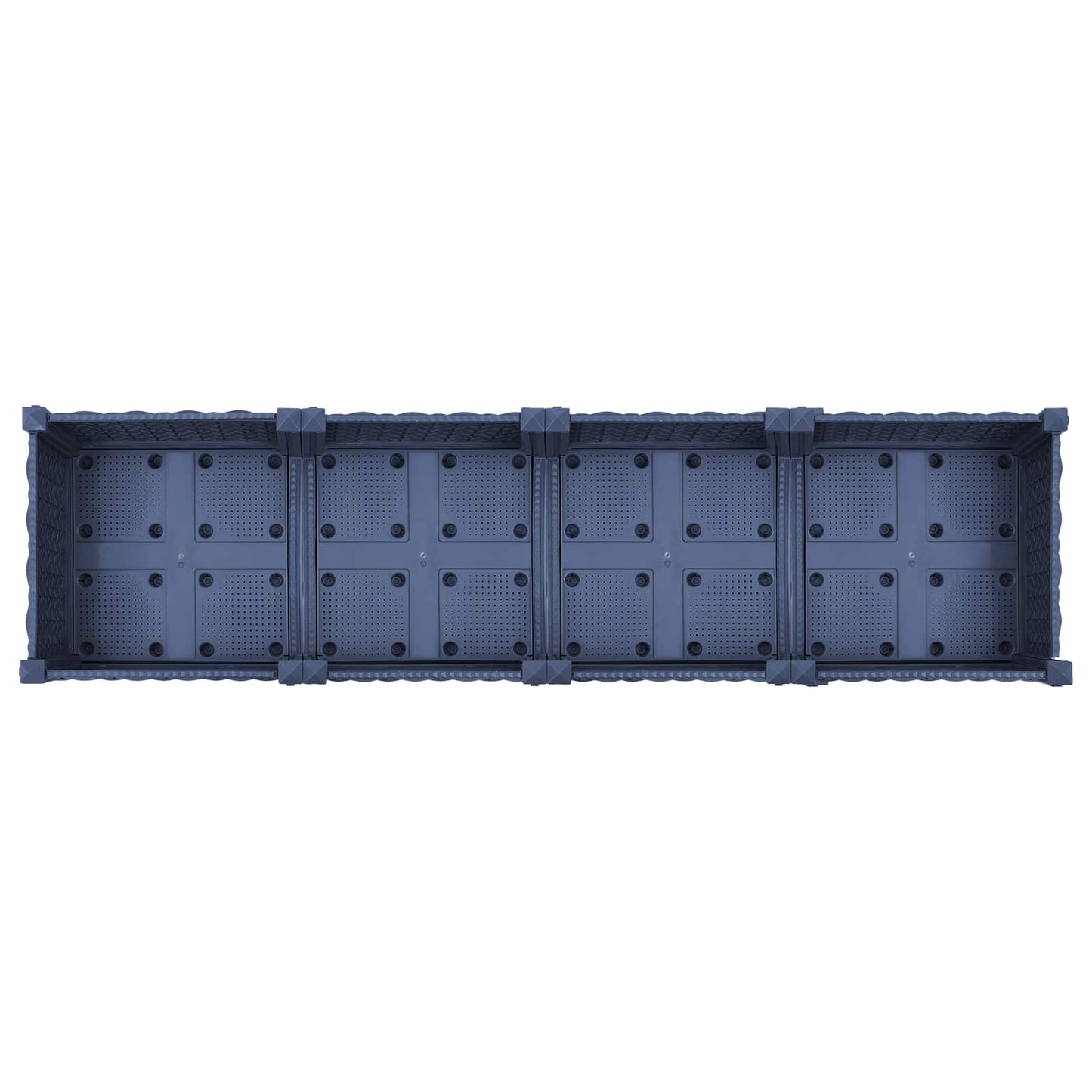 vidaXL Garden Planter with Wheels Blue Grey 160 x 40 x 33 cm PP 5