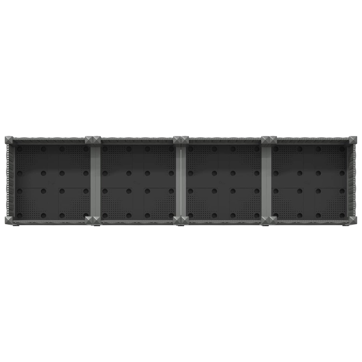 vidaXL Garden Planter with Wheels Light Grey 160 x 40 x 33 cm PP 5