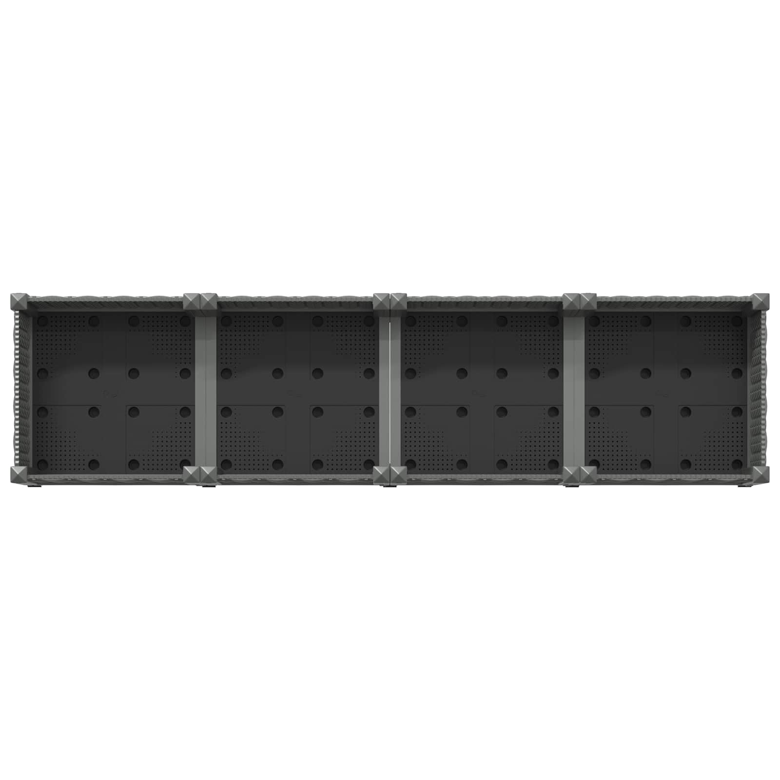 vidaXL Garden Planter with Wheels Light Grey 160 x 40 x 33 cm PP 5