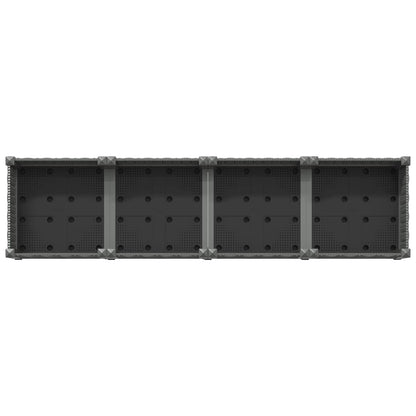 vidaXL Garden Planter with Wheels Light Grey 160 x 40 x 33 cm PP 5