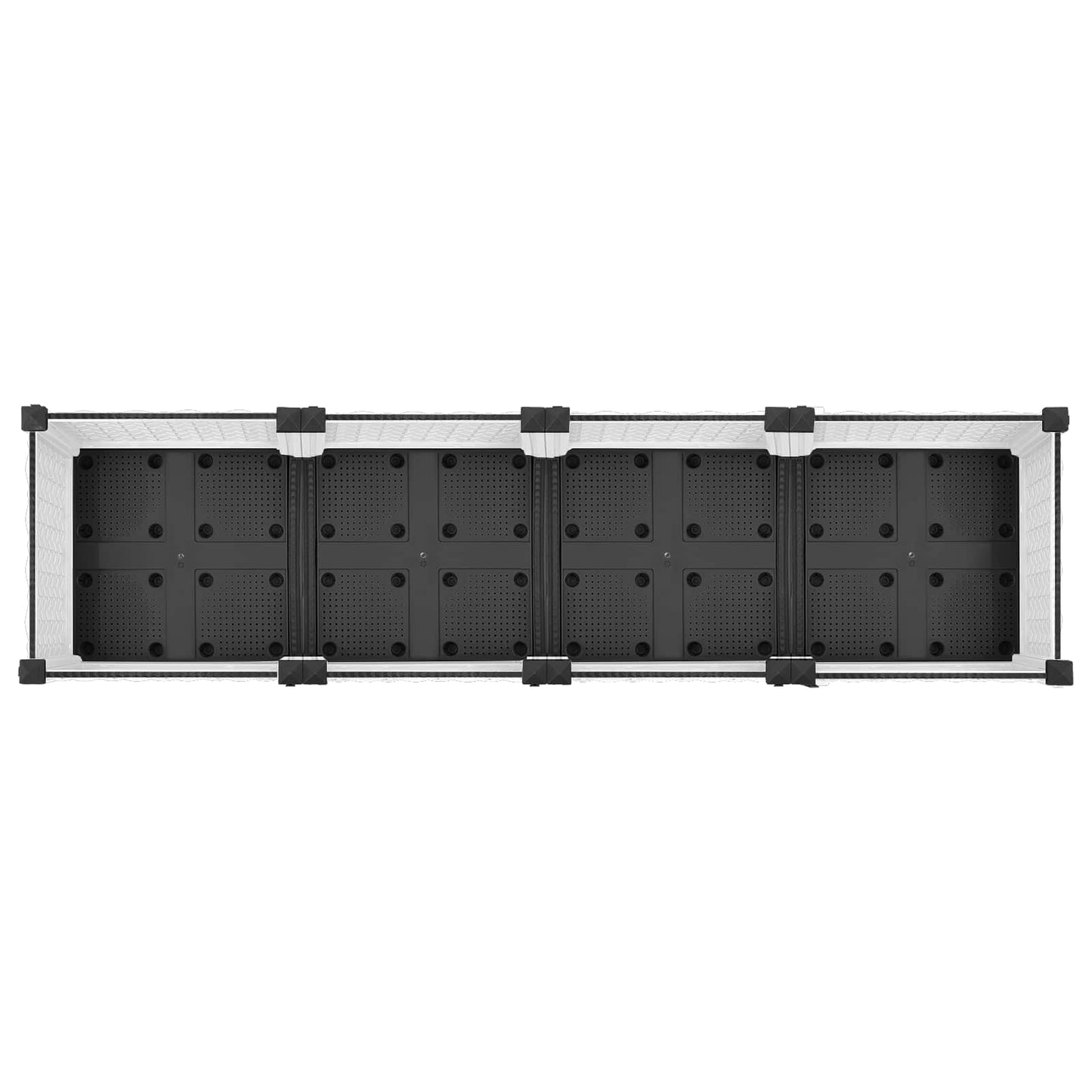 vidaXL Garden Planter with Wheels White 160 x 40 x 33 cm PP 5