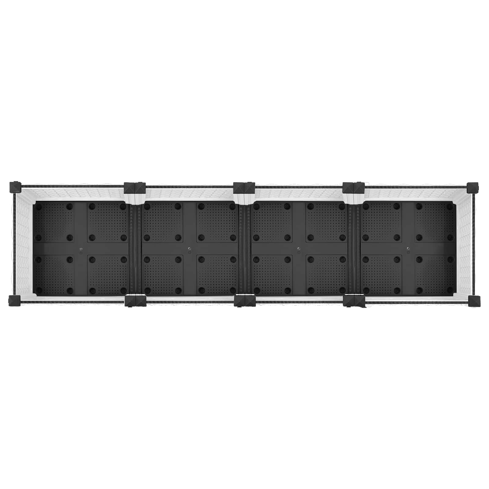 vidaXL Garden Planter with Wheels White 160 x 40 x 33 cm PP 5