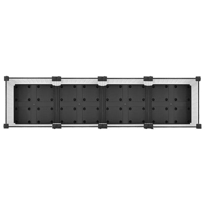 vidaXL Garden Planter with Wheels White 160 x 40 x 33 cm PP 5