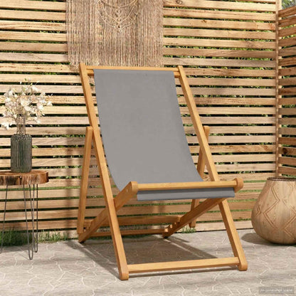 vidaXL Beach Chair Solid Teak Wood