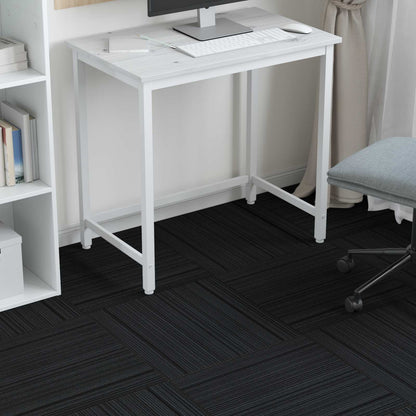 vidaXL Carpet Tile Striped Light Grey 50 x 50 cm 20 pcs PP and Bitumen 4