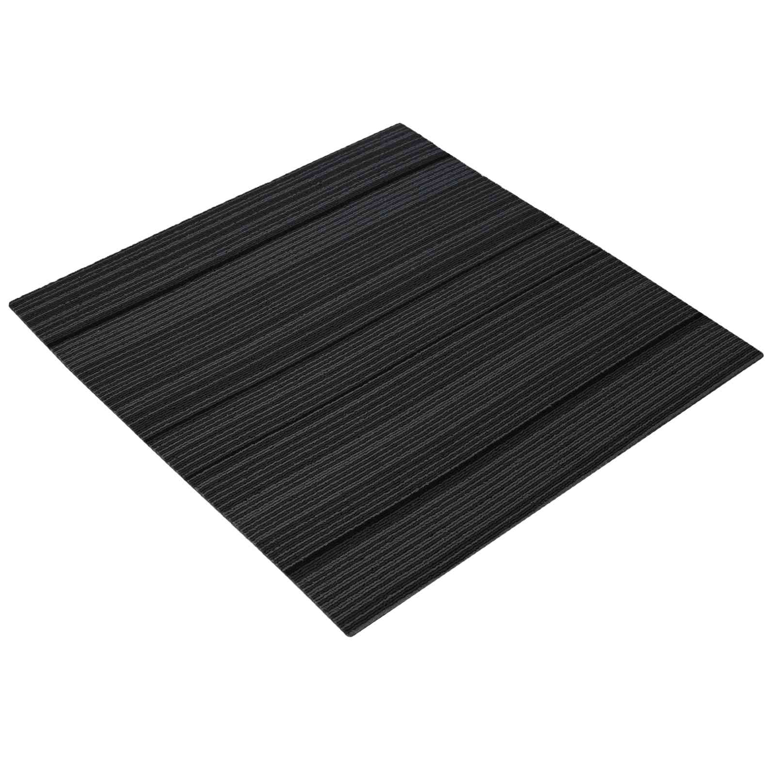 vidaXL Carpet Tile Striped Light Grey 50 x 50 cm 20 pcs PP and Bitumen 2