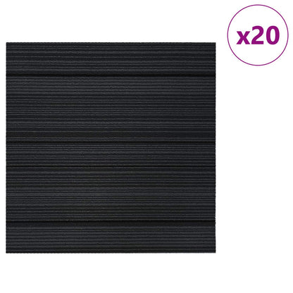 vidaXL Carpet Tile Striped Light Grey 50 x 50 cm 20 pcs PP and Bitumen 3