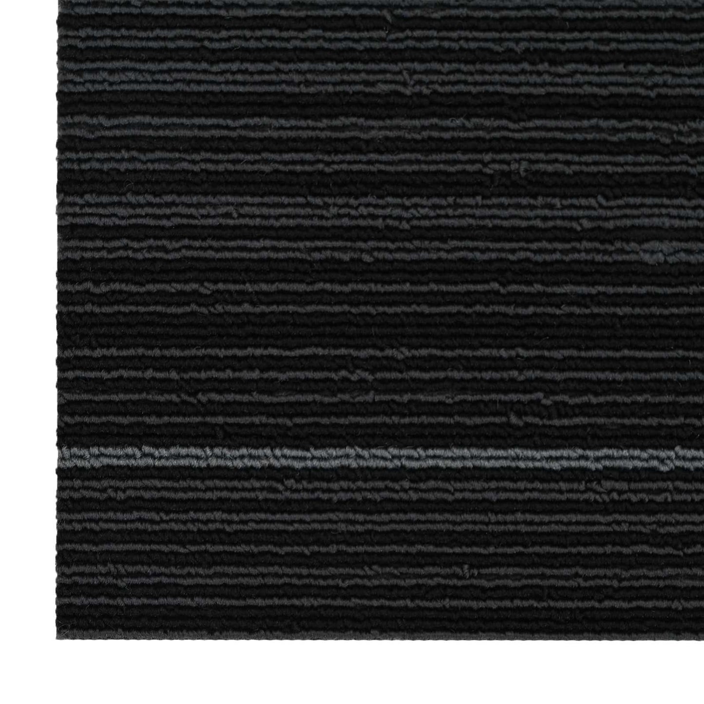 vidaXL Carpet Tile Striped Dark Grey 50 x 50 cm 20 pcs PP and Bitumen 6