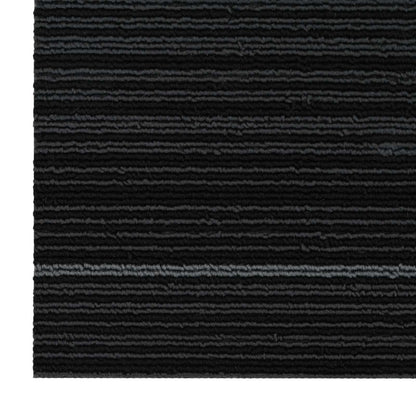 vidaXL Carpet Tile Striped Dark Grey 50 x 50 cm 20 pcs PP and Bitumen 6