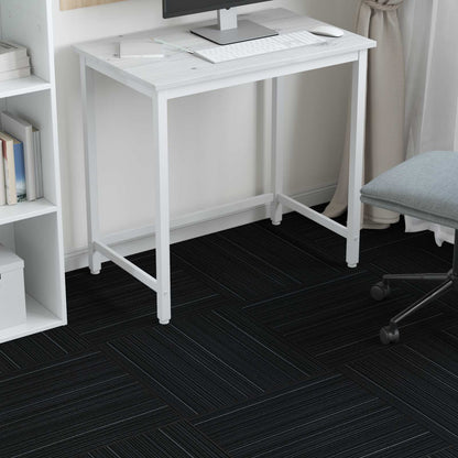 vidaXL Carpet Tile Striped Dark Grey 50 x 50 cm 20 pcs PP and Bitumen 4
