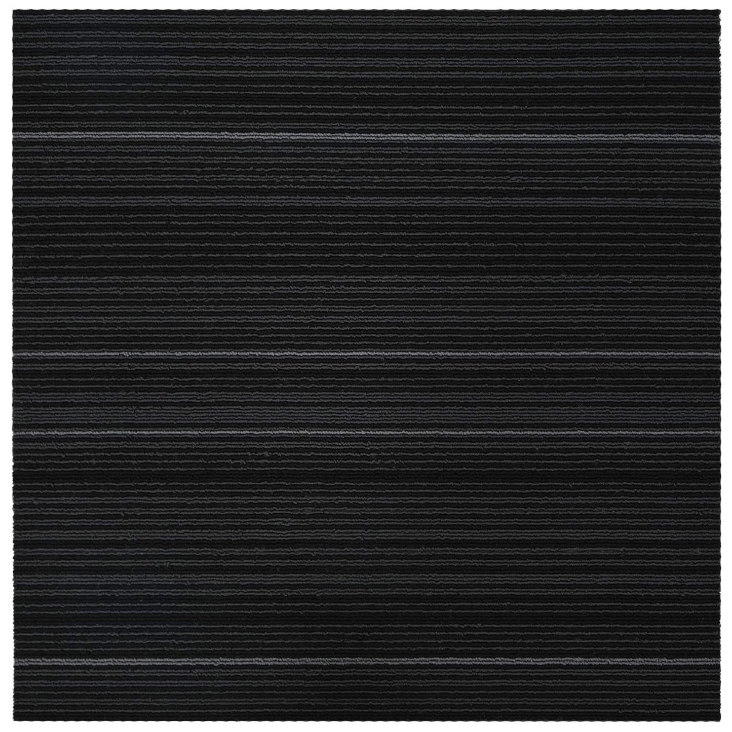 vidaXL Carpet Tile Striped Dark Grey 50 x 50 cm 20 pcs PP and Bitumen 5